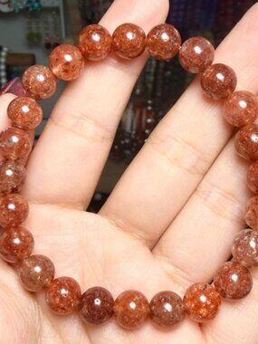 ✨ 8mm Orange Strawberry Quartz Bracelet ✨